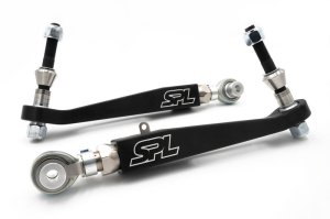 BMW M4 Lower Control Arms - Front - SPL Parts - Adjustable, Electroless Nickel Plated, Titanium Hardware - Blue - `22-`27